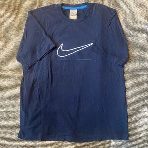 Nike Blue and White Short Sleeve Tee